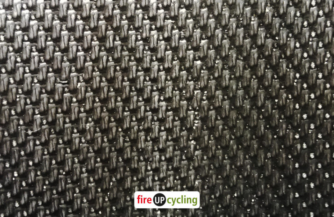 Feuerwehrschlauch Stück – Schwarz beschichtet – Breite ca. 11,5 cm